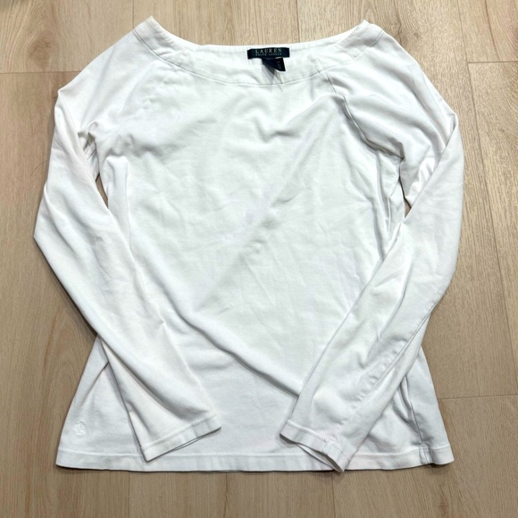 Ralph Lauren Stretch Cotton Boatneck Tee - Picture 2 of 6